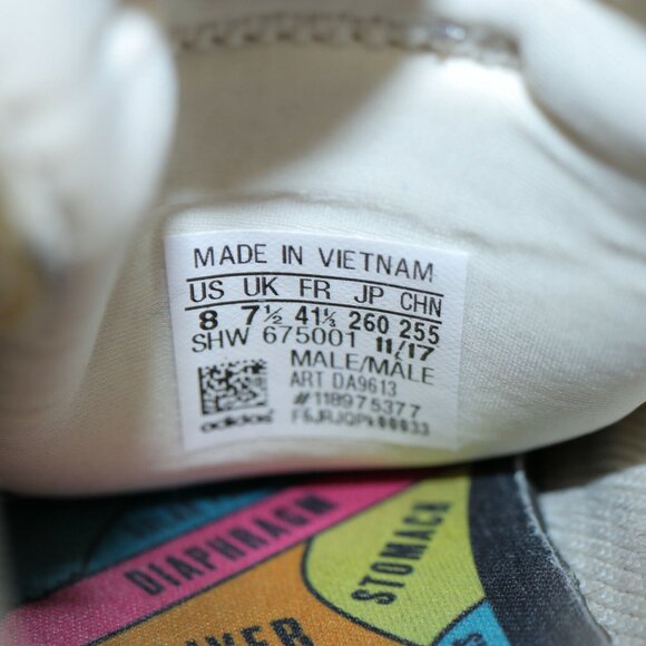 Adidas Originals Pharell Williams Mens Sneaker Size 8 Cream White Knit Shoe - Picture 12 of 12